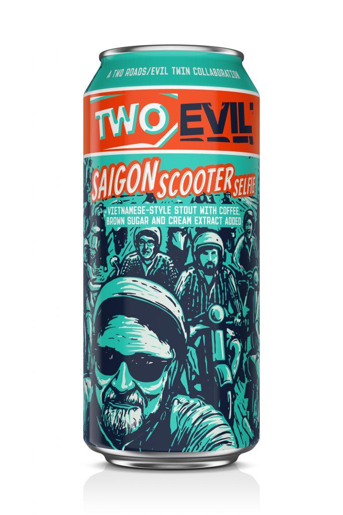 Two Evil Saigon Scooter Selfie by Two Roads Brewing Co