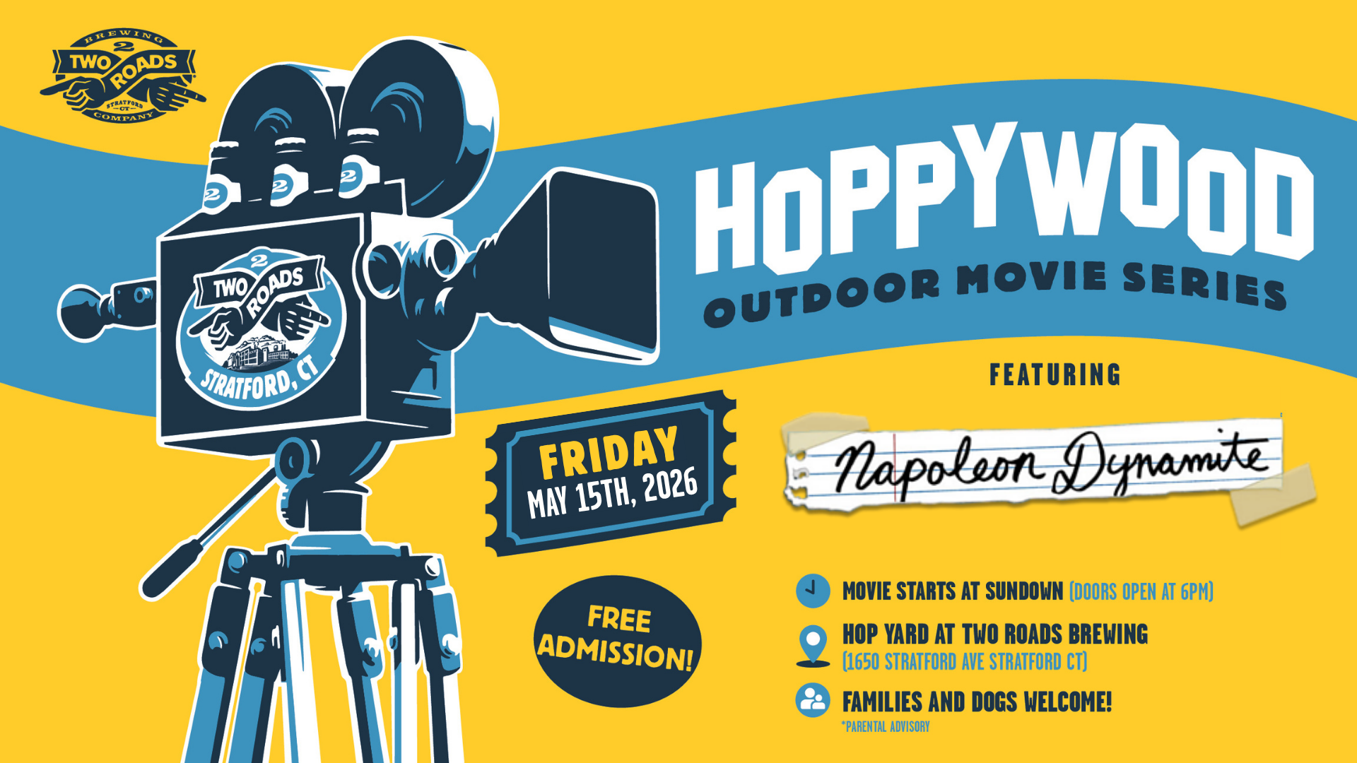 Hoppywood Movie Night Featuring Napoleon Dynamite - Two Roads Brewing